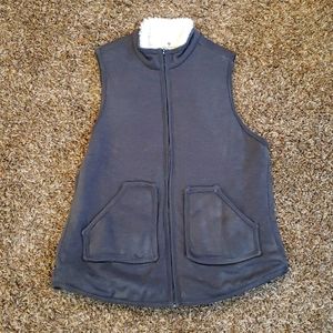 Small Charcoal Gray Fleece Vest